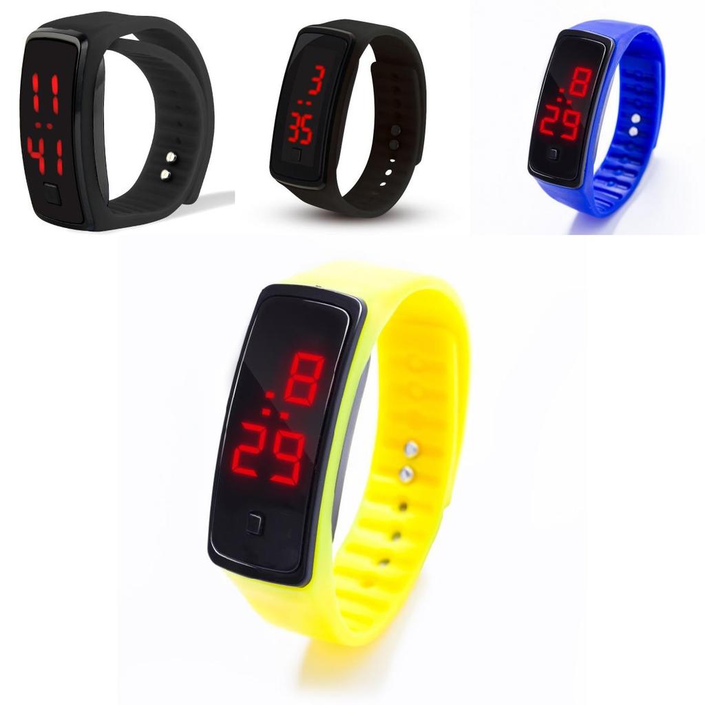 Childrens Digital Led Electronic Watch With Plastic Band For Kids And Students