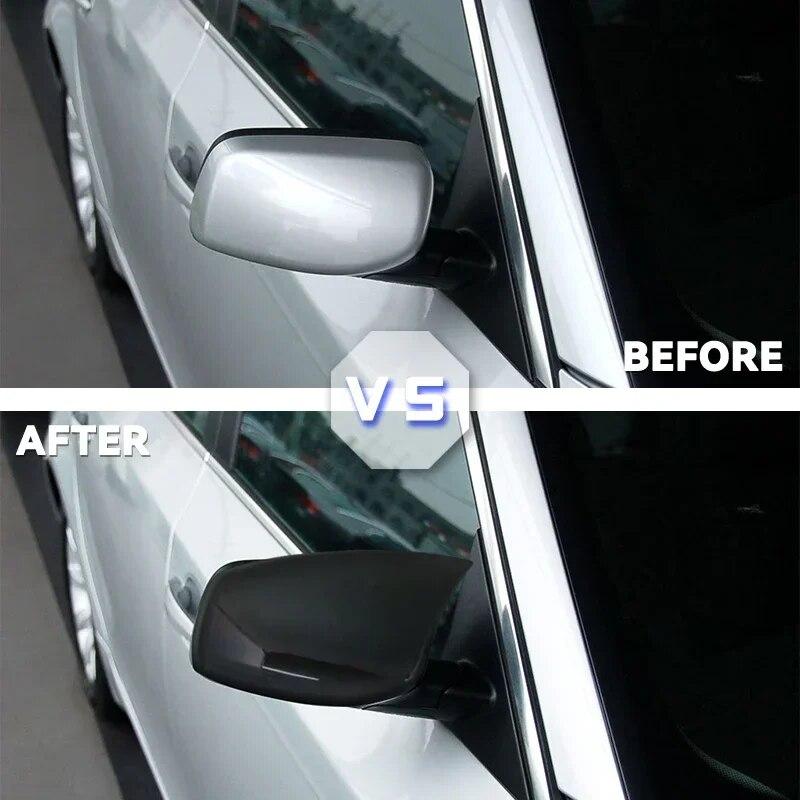 Rearview Mirror Cover Cap Carbon Fiber / Black for BMW 5 Series E60 E61 E63 E64 2004-2008 520i 525i 528i 528xi 530i