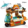 City Japanese Street View Food Vehicle Shop Barbecue Sushi Shaved Ice Ramen Car Model Building Blocks Friend Girl Bricks Toy