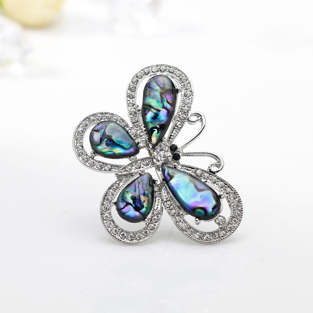 Fashion Butterfly Brooch With Natural Abalone Shell For Women Gift And Casual Wear