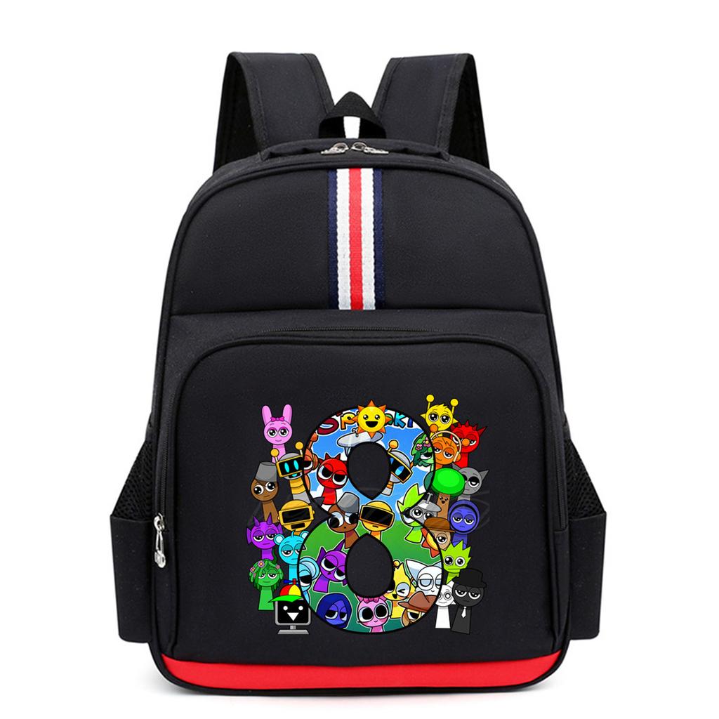New School Style Primary School Students Large-capacity Schoolbag, Letter Printing Cartoon Trend Children's Versatile Backpack