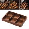 Wood Divided Serving Tray Food Container Serve Plate Sushi Platter for Appetizer Party Teahouse