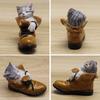 Garden Resin Statue Mini Cat in A Boot Cute Figurine Kitten Ornament Fairy Decor