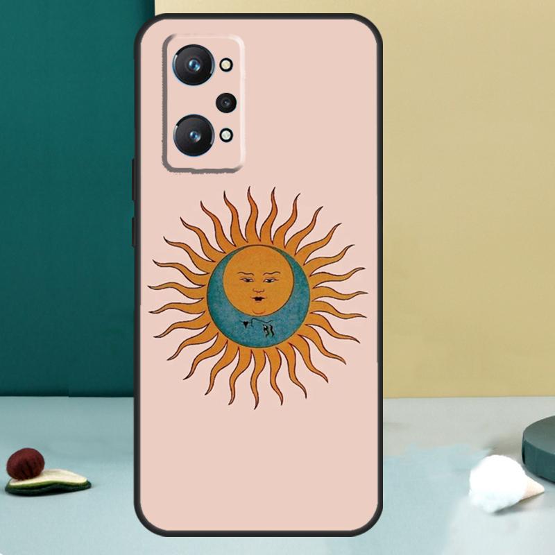 Vintage Moon and Sun Stars For Realme 13 12 10 11 14 Pro Plus GT 6 5 6T GT7 Pro C55 C53 C51 C21Y C25S C75 C67 C61 Case