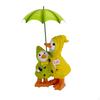 Entenfigur mit Regenschirm Harz-Ornament Miniatur für Gärtner, Sammler,