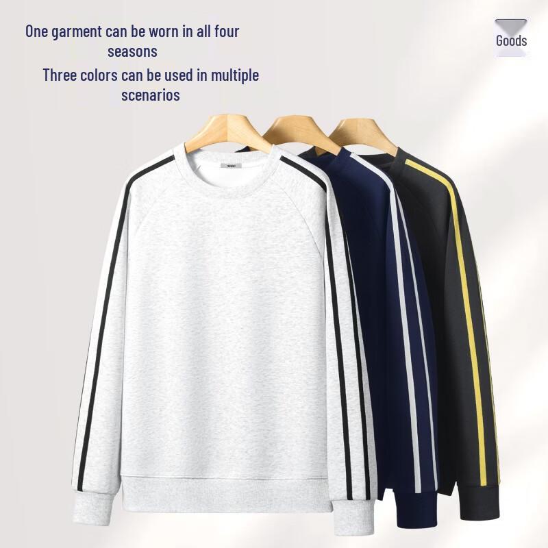 MINISO Men's Retro Loose Fit Round Neck Sweatshirt