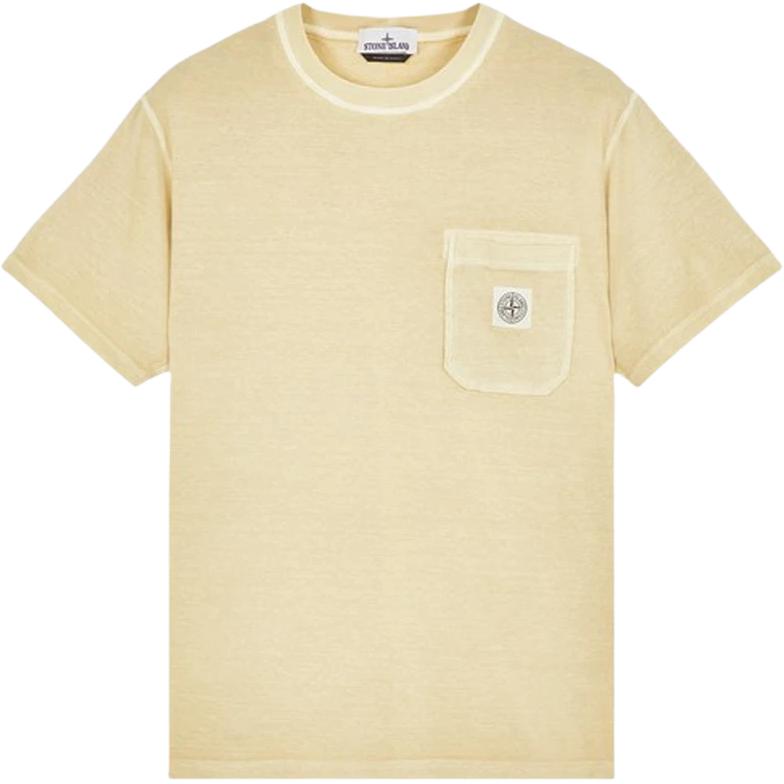 

Stone Island Plain Crew Neck Pocket Short Sleeve T-Shirt Men Tops Beige 801521957-V0191 L
