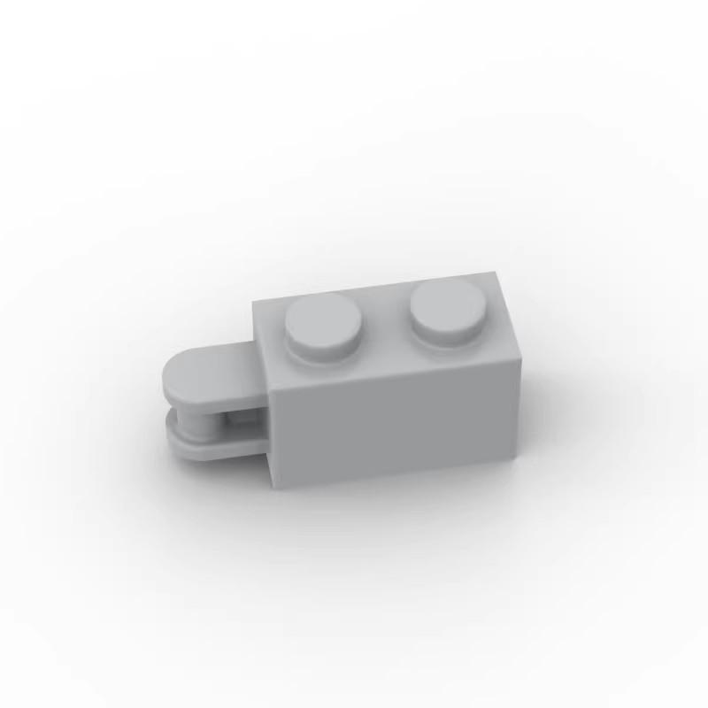 50g MOC 26597 1x2 Brick with Clip 34816, Small Particle Building Blocks Spare Parts Compatible.