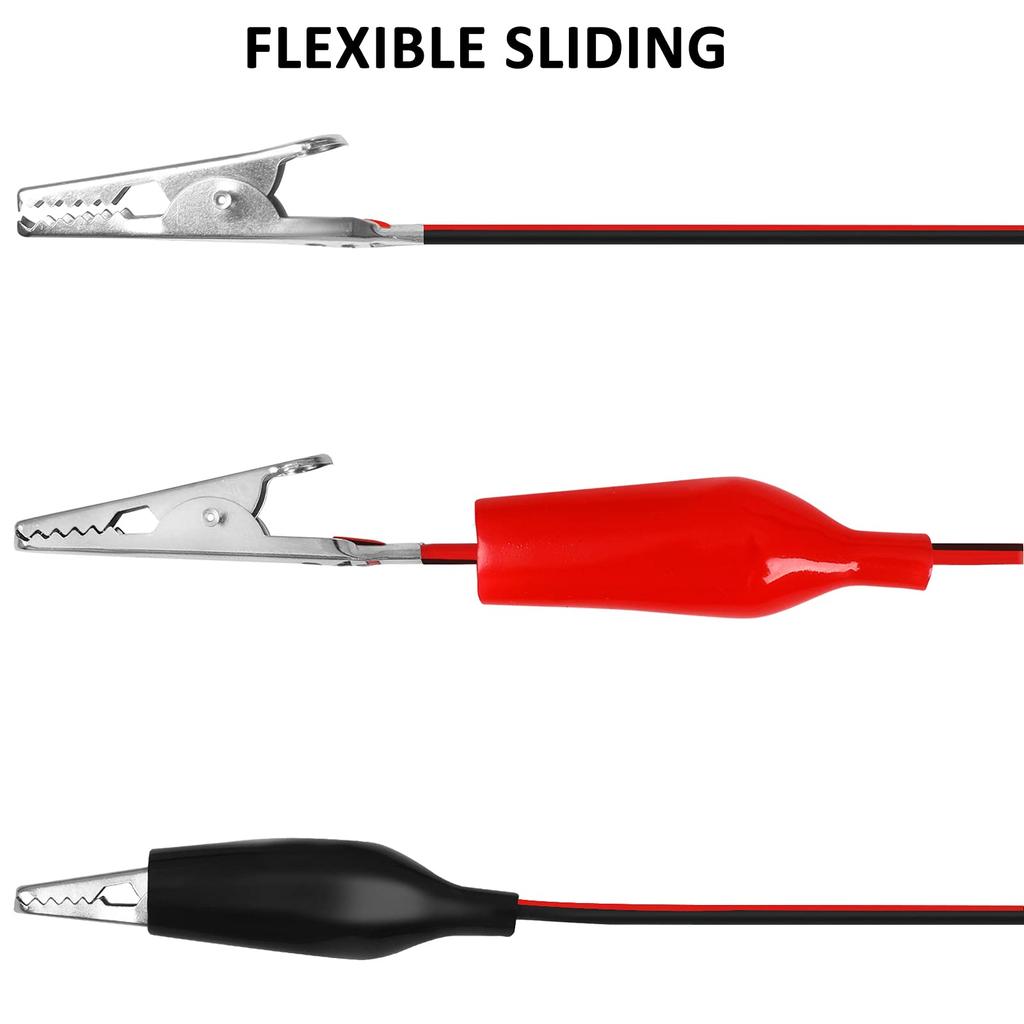 4Groups 1M Alligator Clips Electrical,Insulated Test Leads with Alligator Clips,Double-ended Jumper Wires for Electrical Testing