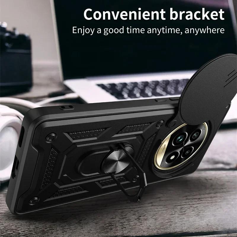 For Realme 13 Plus 5G Case Armor Shockproof Back Cover for Oppo Realme13+ 5G 13 Pro Plus Reno12Fs Magnetic Ring Holder Stand Cover