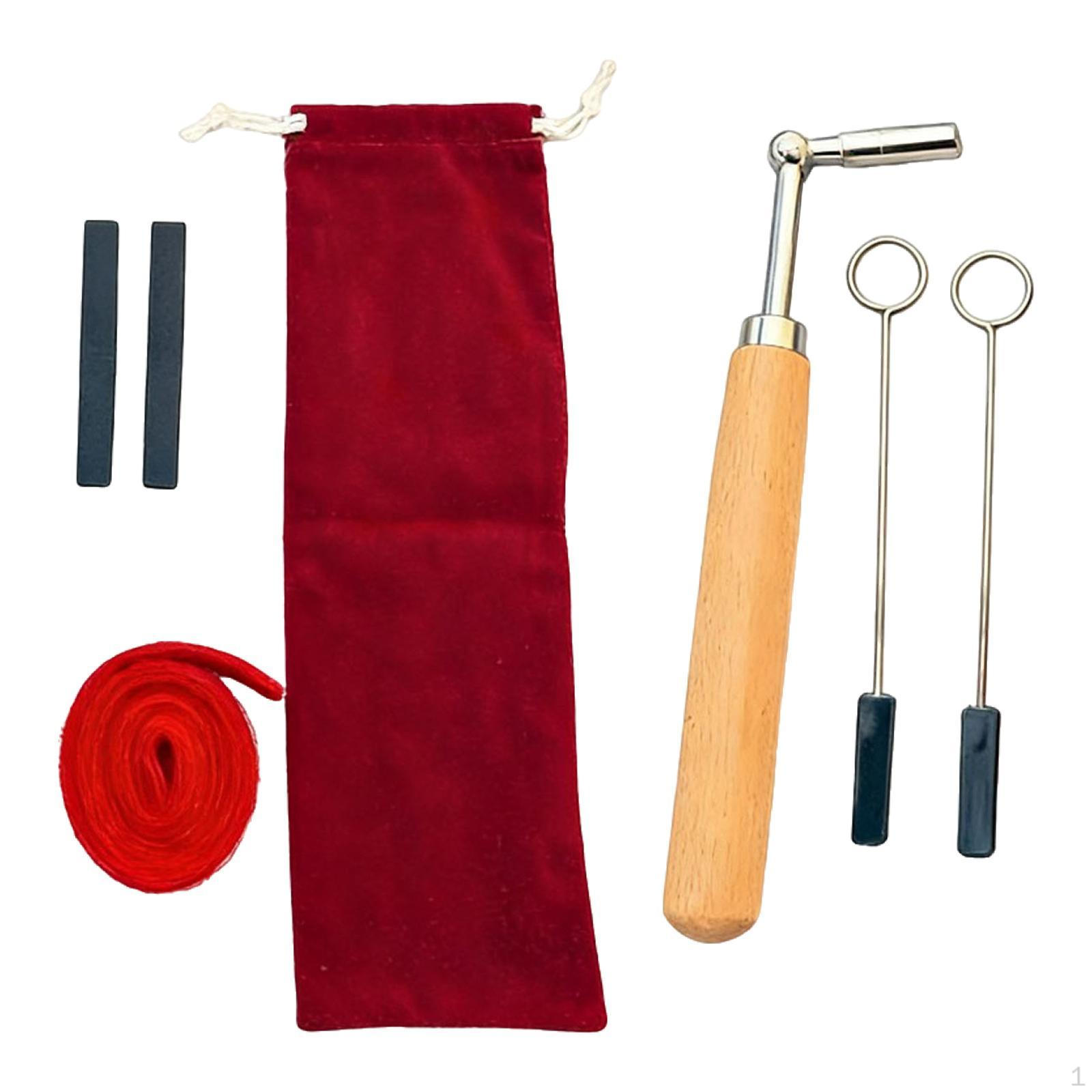7 Pieces Piano Tuning Tools Portable Musical Instrument Care Temperament Strip Tuner Wrench