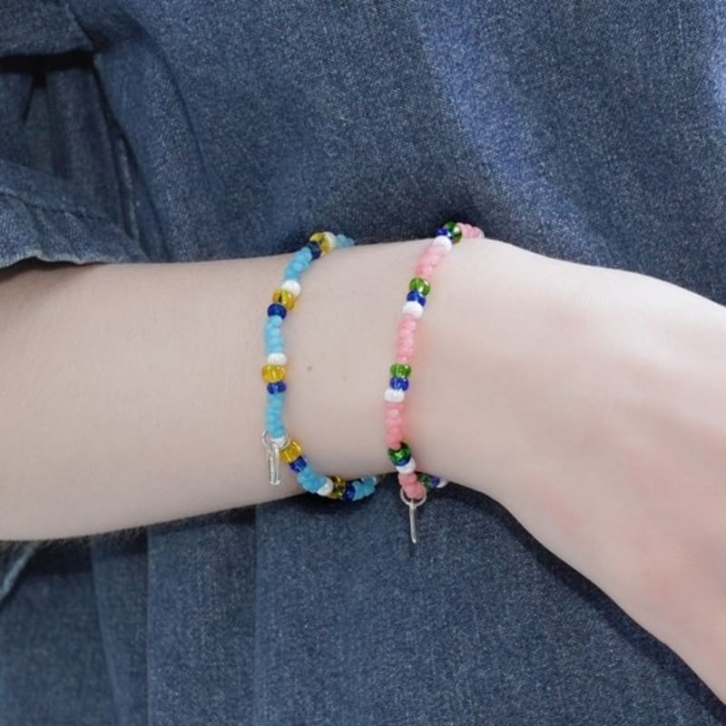 BONBEAU Sentimental Pastel Peanut Beads Bracelet Sentimental Pastel Bead Mix Banding Bracelet
