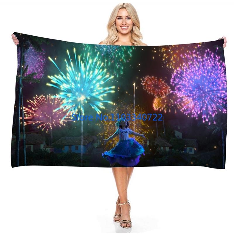Cartoon Film Encanto Anime Bath Towels Microfiber Beach Swimming Towel Decor for Adults Kids Gift 75x150cm