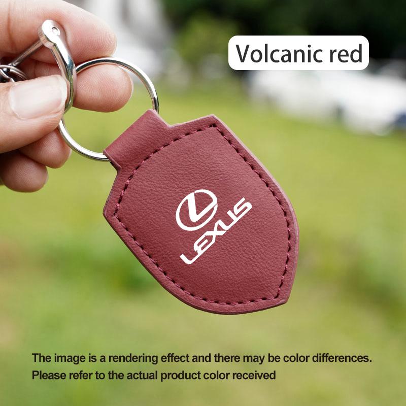 2026 Hot Interior Stickers Car Leather Keychain Shield Type Emblem Key Ring For Lexus RX300 IS200 IS250 ES350 Ct200h UX250h NX30