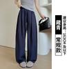 All-inclusive side-washed Tencel linen scimitar pants women's pants summer thin high-waisted casual pants small lazy wide-leg pants