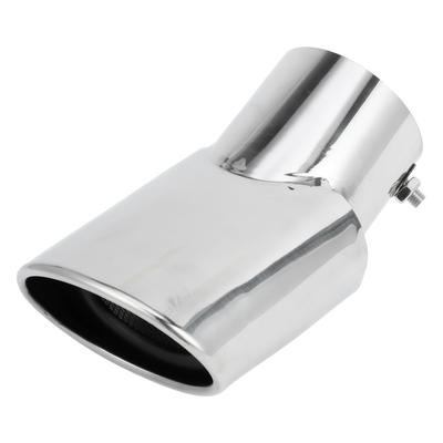 INFINAUTO Edelstahl Silber Ton Aufschraubbarer Endrohr Bogen Schräg für Land Rover Range Rover 02-10