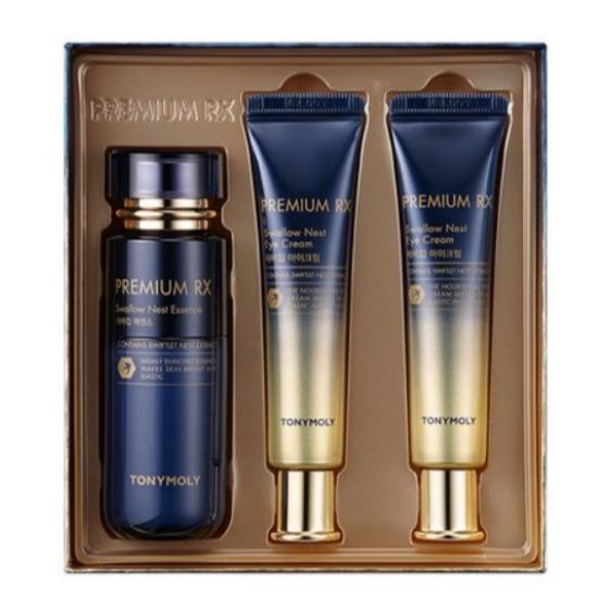 Tonymoly Premium RX Bird’s Nest Essence 3-Piece Set  (Essence 55 mL + Eye Cream 30 mL + Eye Cream 30 mL)