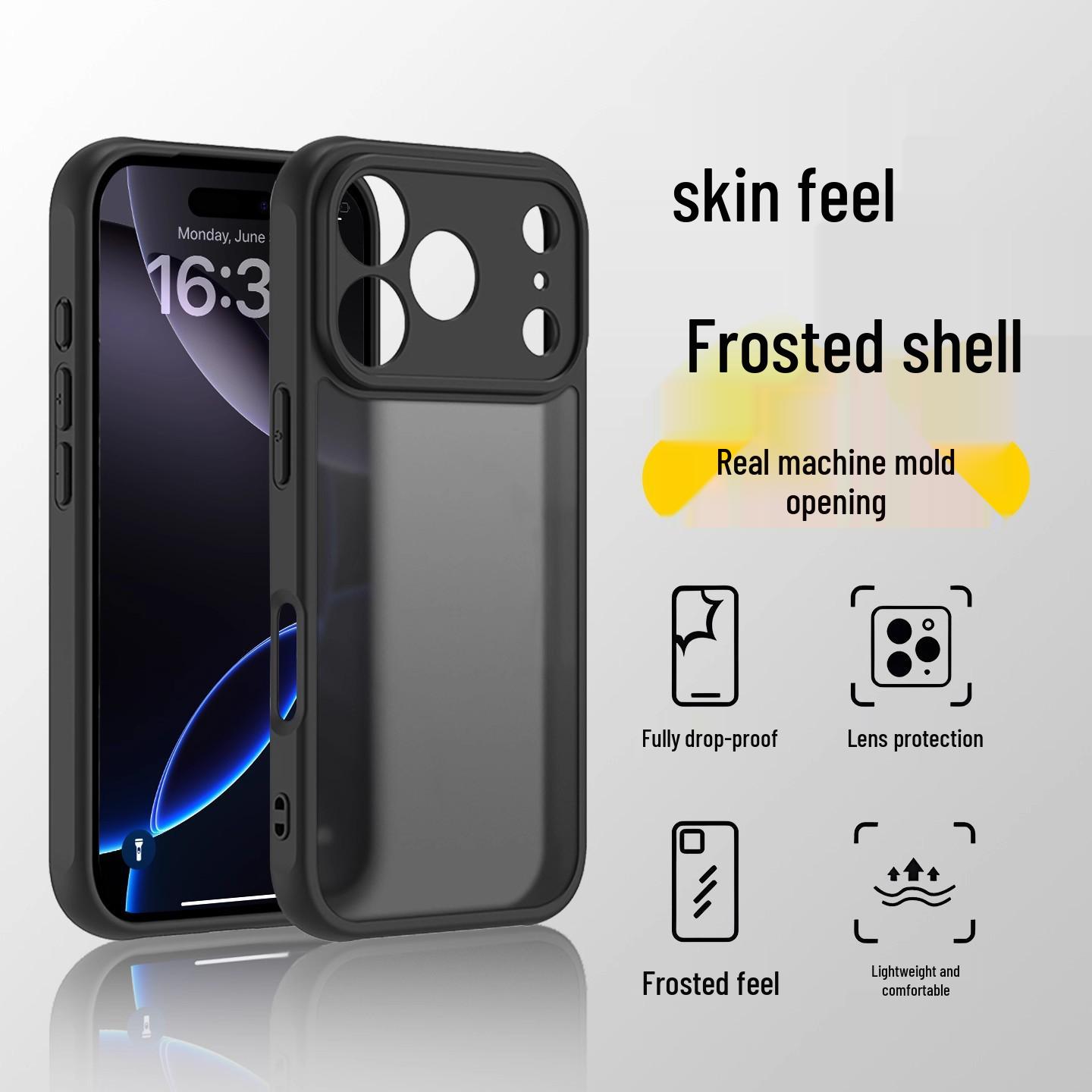 

Vandun Frosted Case for iPhone 16 Pro Max & 17 Air Two-in-One 13 Pro Max чорний
