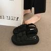 Retro niche woven muffin platform sandals women's new summer wear with skirt versatile casual sandals