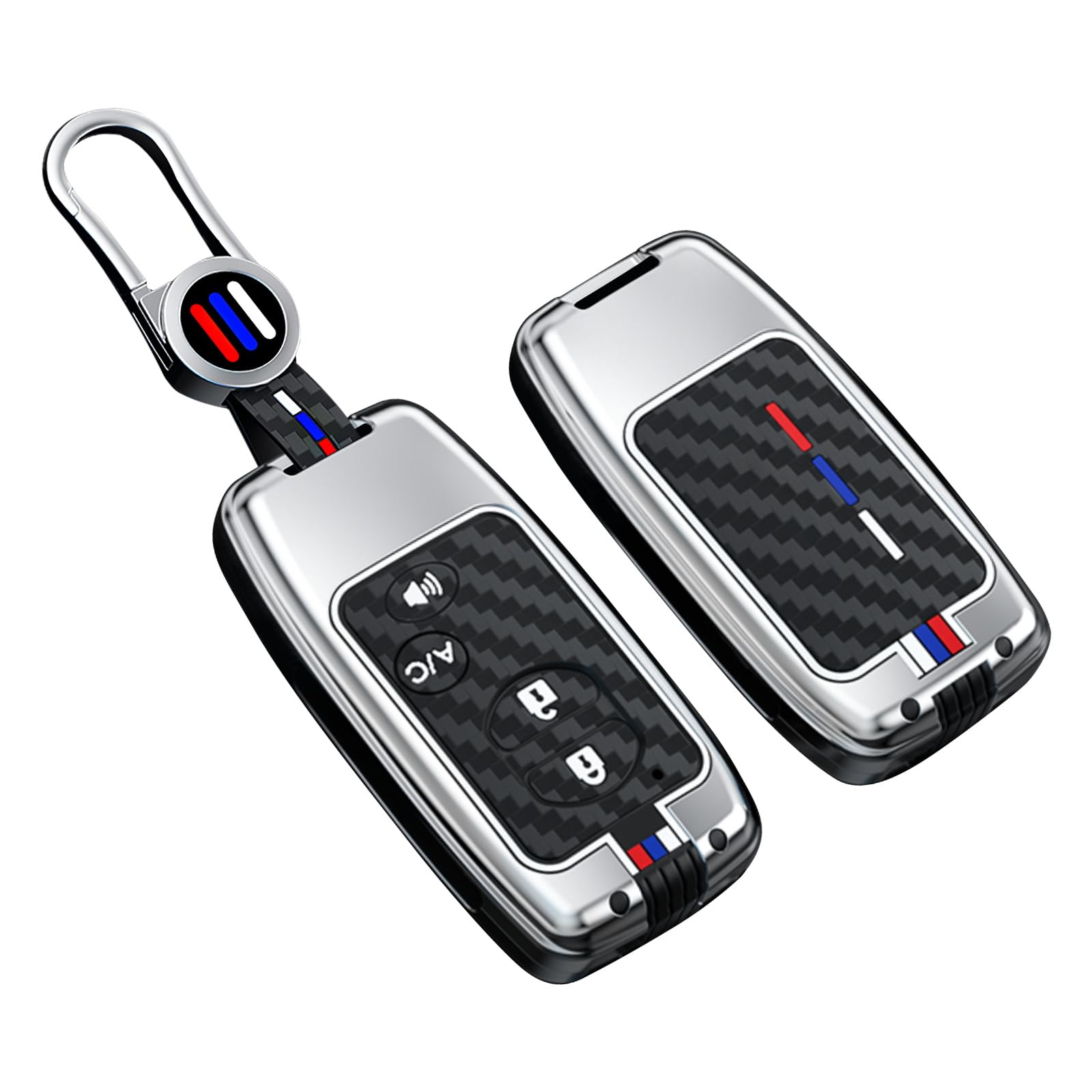 Key case for Toyota Key holder Key protection Suitable for Compatible with car genuine key case серебряный