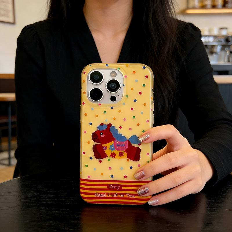 Cartoon Horse iPhone 17 Pro Max Case: New Year Luck