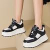 Leather little white shoes women's fashion autumn and winter platform sports board shoes trend round head casual women's shoes versatile shoes