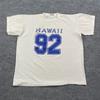 Vintage 90er Hawaii 92 Souvenir Surfshirt XL 23x24 Weiß Single-Stitch