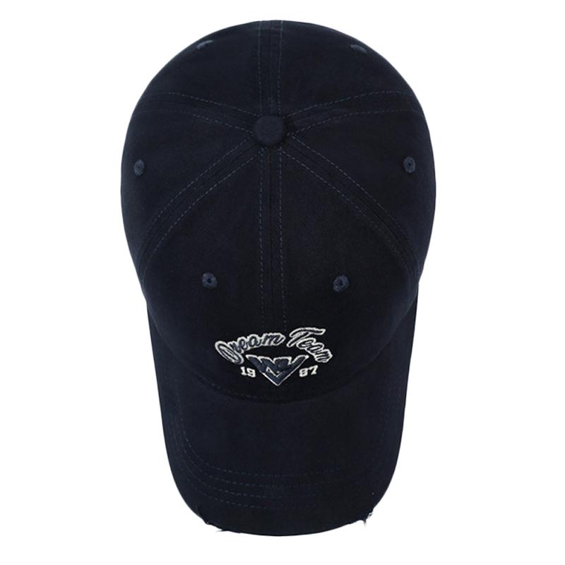 Embroidered Letter Baseball Cap Unisex Sunshade Soft Top Raked Cap Couple's Outdoor Cap