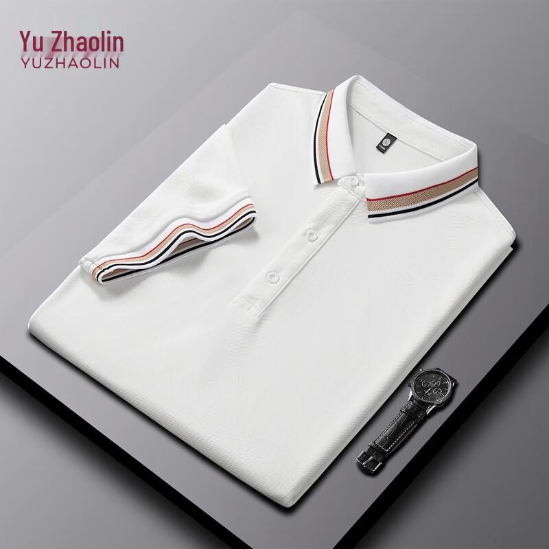 YUZHAOLIN Men s Color Block Short Sleeve Polo Shirt 4XL