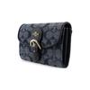 Coach Kleo 15 Classic Monogram Leather And Fabric Mini Clutch Women Clutch Denim-Blue C8308-IMDEI