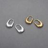 French Retro Geometric U-Shaped Gold Handbag Earrings Plated With 18K Real Gold Ear Buckles Exquisite Simple Earrings Women