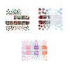 12 Grids Nail Decoration Holographic Laser Butterfly Christmas Series Plum Nail Glitter Sequins
