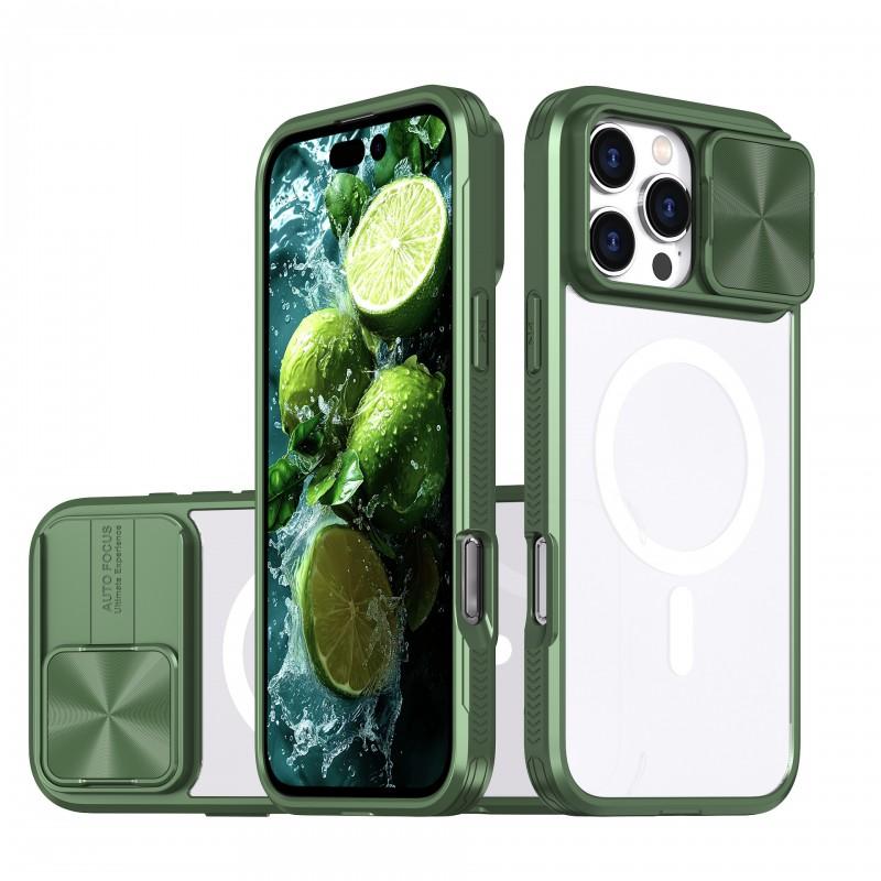 Magnetic Snap-on Phone Case IPhone 17 Pro With Window Cutout MagSafe Compatible Shockproof Scratch Resistant