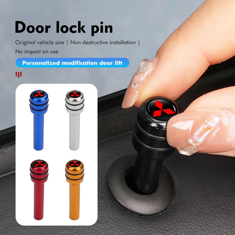 For Mitsubishi 2/4pcs Car Alloy Door Lock Pin Security Insurance Auto Interior Accessories Outlander Lancer Cross Colt Xpander