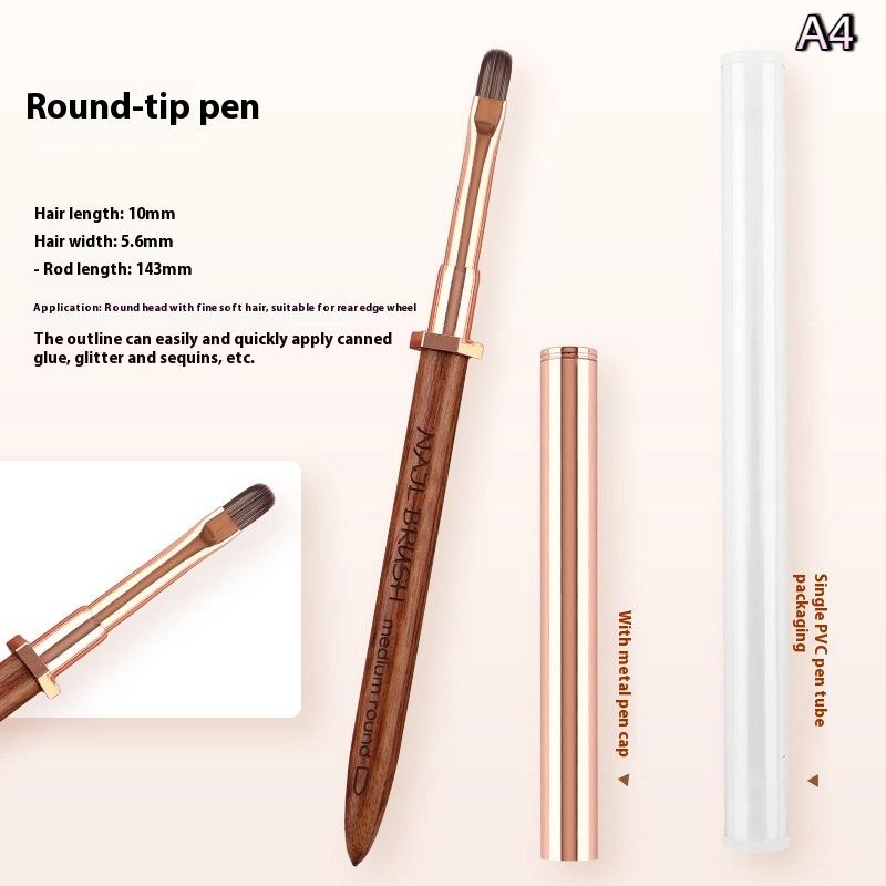 Sandelholz Nagellack Pinsel Ständer Design Malen Nageldesign Stift Detailpinsel Zeichenwerkzeug Maniküre Stift