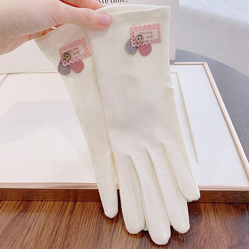 Women Sunscreen Gloves Summer Sun Protection Gloves Non-Slip Touch Screen Gloves Cycling Driving Mittens Thin Anti-Uv Gloves