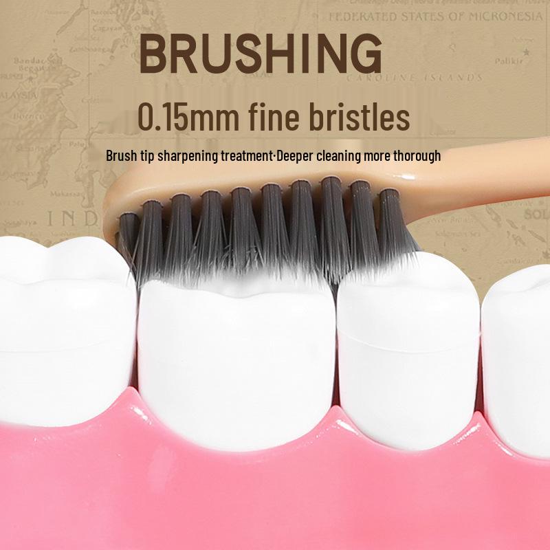 6-Piece Soft Bristle Toothbrush Gift Set - Luxurious, Wide-Head Design for Adults, Couples, and Students