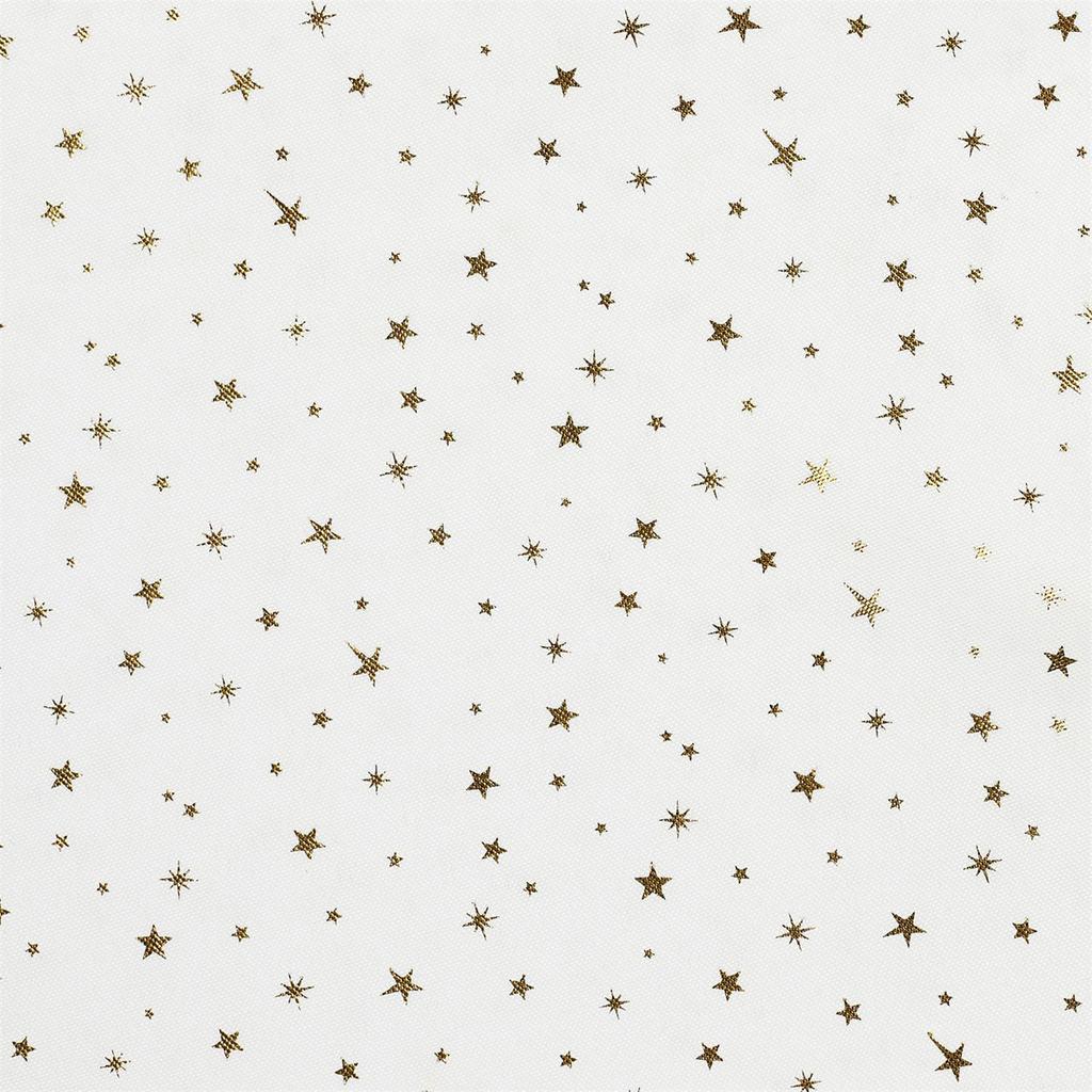 Les Trésors De Lily [A3679] - Designer Tablecloth 'Une Etoile Est Née' Golden White - 250x140 Cm