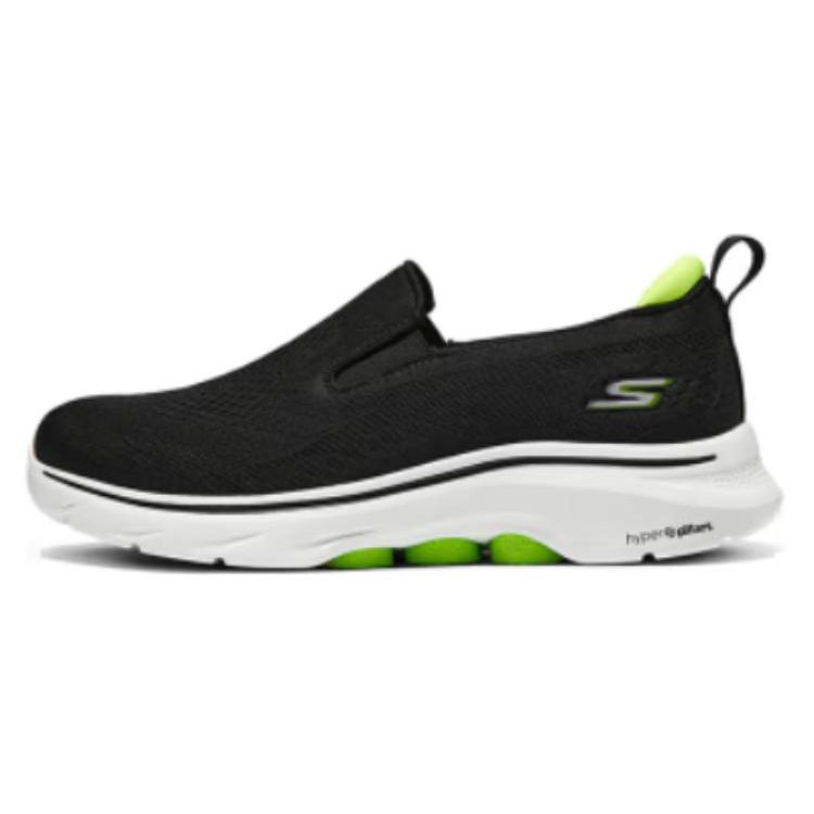Skechers Go Walk 7 Mesh Comfortable Shock Absorbing Durable Low Top Casual Shoes Men sneaker Black White 216637-BKLM 39.5