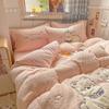 Winter Plush Velvet Bedding Set: Flannel Fleece Sheets & Teddy Duvet Cover
