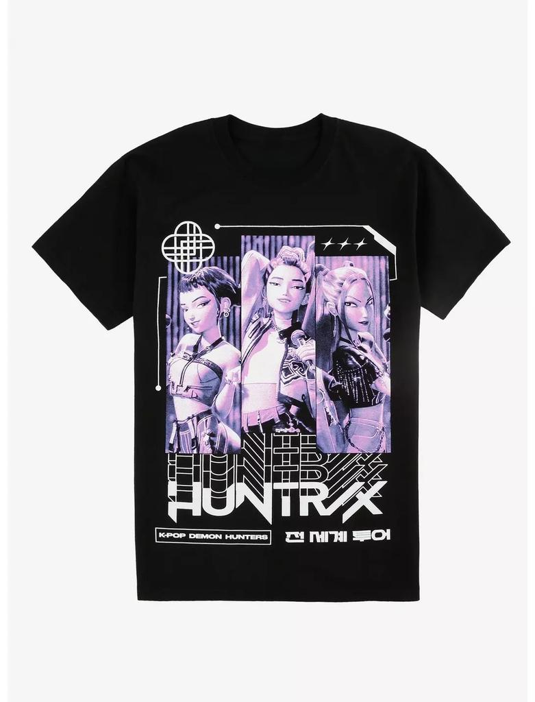 KPop Demon Hunters Trio Huntrix Maglietta Tonal Estate Abbigliamento Uomo e Donna Moda Alta Qualità Maglietta a Maniche Corte