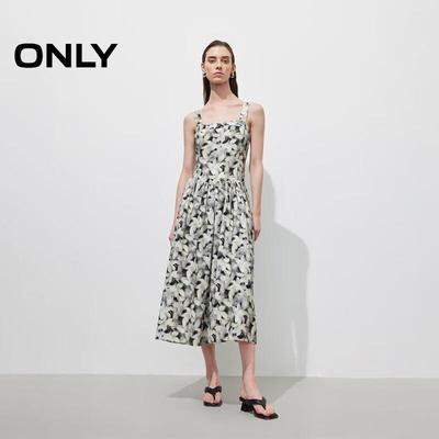 2025 Spring Resort Print Strappy Long Dress