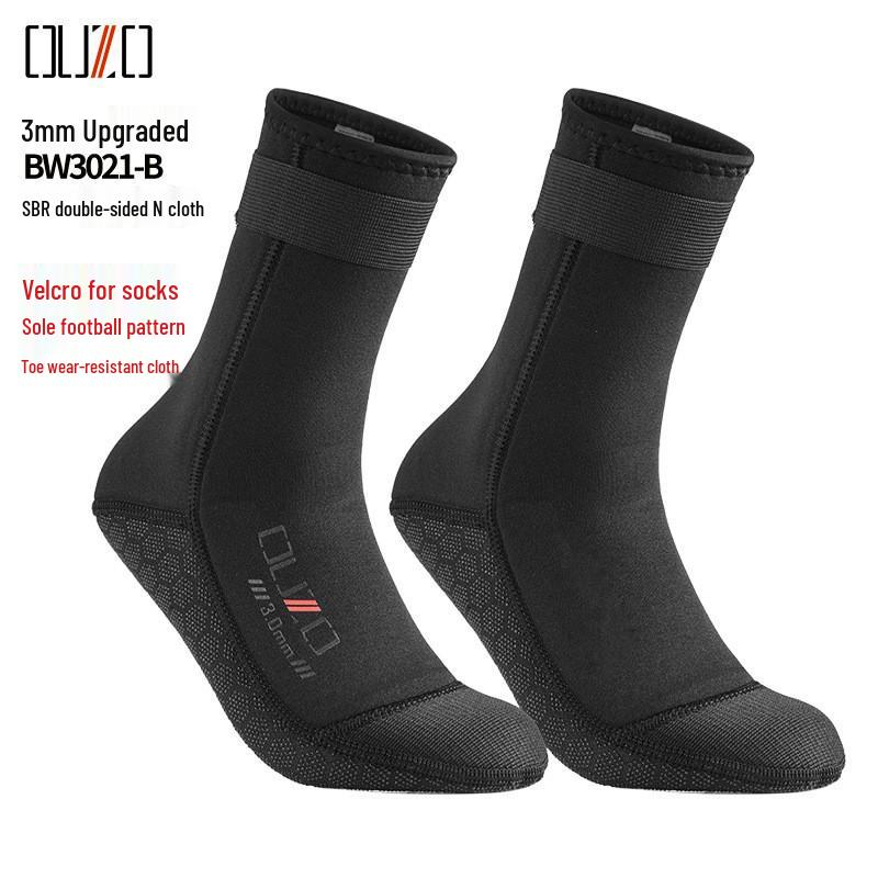 3mm OUZO Neoprene Non-slip Diving Socks - Cold-proof Warmth for Freediving, Swimming & Beach Activities