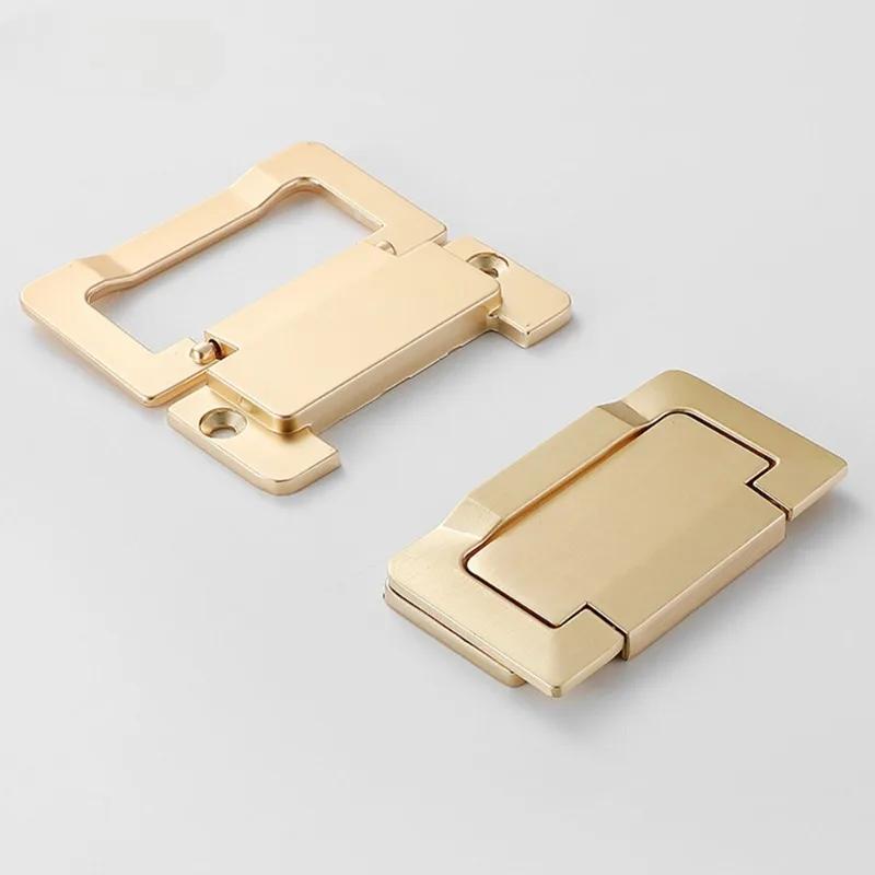 Drawer Cabinet Door Flat Concealed Handle Free Punching Invisible Handle TV Cabinet  Door Handle Dedside Table