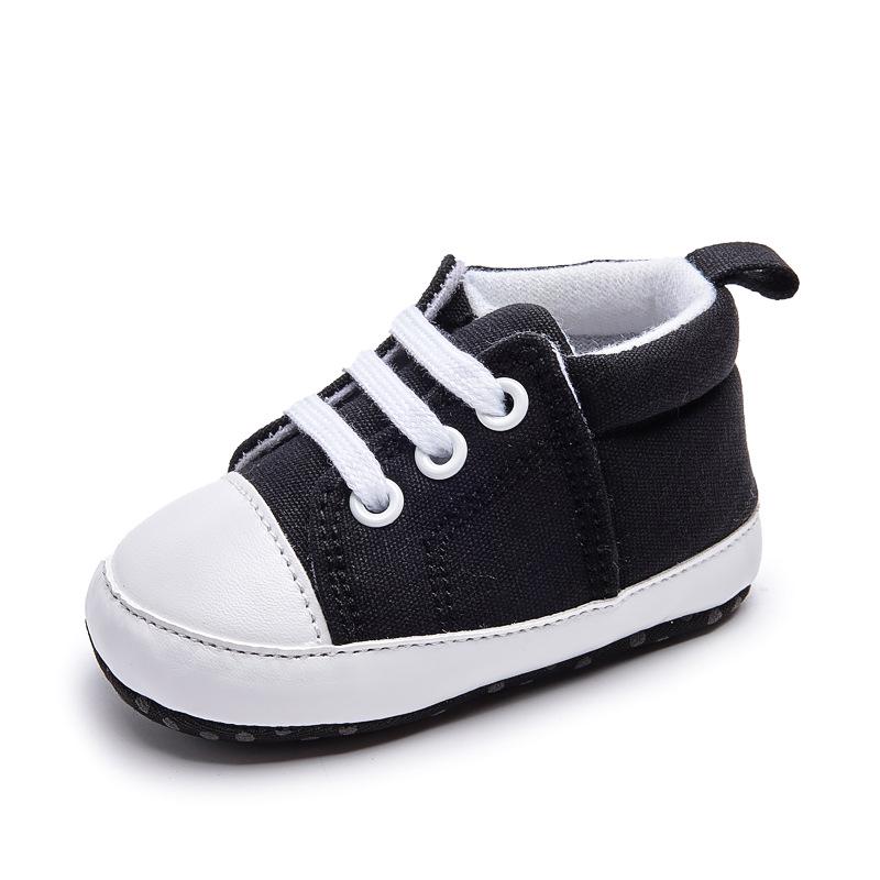 Lace-Up Soft Sole Baby Canvas Shoes for 0-1 Year Olds - Breathable and Casual for Spring & Autumn
