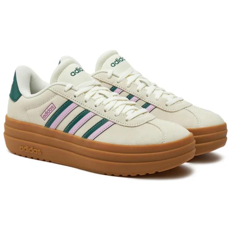 Adidas VL Court Bold Off White Collegiate Green Lilac Women Sneakers Cream Bliss-Lilac JI1788