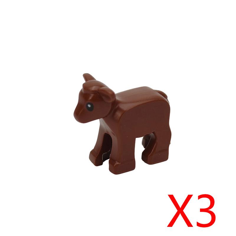 MOC Animal Scene Building Blocks Zoo Elephants Giraffes Chimpanzee Camels Goats Camel Parrots Pigeon Accessories Bricks Toys N09