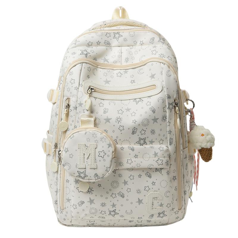 Schoolbag Women's Star Backpack Junior High School Student Lightweight Backpack