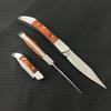 Mini Folding EDC Pocket Knife – Stainless Steel Blade, Wood Handle | For Outdoor Camping, Survival & Peeling
