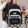 Schoolbag Contrasting Color Retro Niche Plaid Schoolbag Women's New Large Capacity High Value Versatile Travel Backpack Casual Backpack
